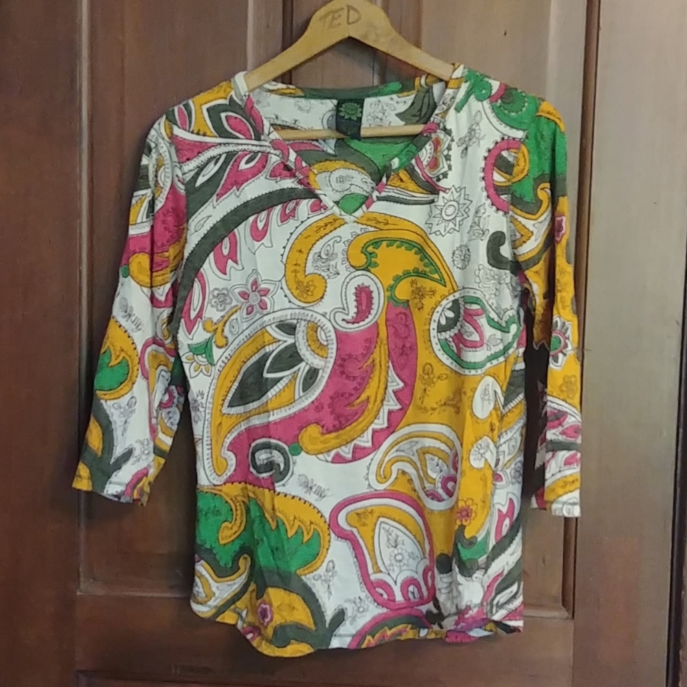 Vintage Lucky Brand Paisley Tshirt